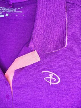 Nike Golf Tour Performance Dri-FIT Disney Golf Polo Shirt Purple Women's Large